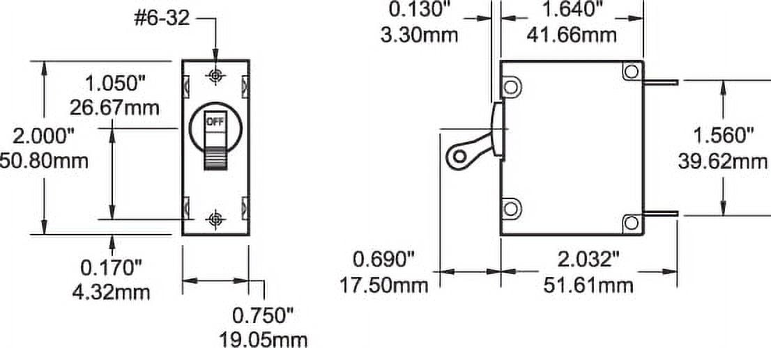 Blue Sea - 7222-BSS Circuit Breaker AA1Toggle 30A Wht (1EA)