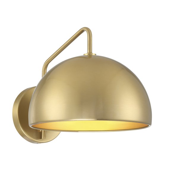 Trade Winds Hazel 1-Light Wall Sconce in Natural Brass