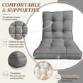 thumbnail image 5 of Kimunuk Outdoor Chair Cushions Set of 4, 42 x 21 x 4 in Non Slip Porch Swing Cushion Seat Back Cushions with Ties for Indoor Patio Rocking Chair, Light Grey, 5 of 7
