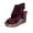 Wine, variant on Summer Sandals for Women 2025 Arch Support Wedge Peep Toe Causal Daily Shoes with Side Zipper for Women Beach Vacation Fashion