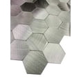 thumbnail image 4 of Abolos- Enchanting Hexagon Wall Backsplash 1.5" x 1.5" Peel and Stick Metal Mosaic Tile in Silver (19.80sqft / 22pc Box), 4 of 4
