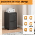 thumbnail image 4 of Bestoo 2 Drawer Metal Vertical File Cabinet, 17.8" Deep Filing Cabinet for Home Office, Letter/Legal/A4/F4 Size, Easy Assemble (Black), 4 of 9