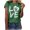 Green, variant on Fesfesfes Casual Tank Womens Work Tops Girls Short Sleeve Out Blouse Funny Print Shirt T-Shirt Tops Tshirts 14(XXXL)