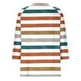thumbnail image 4 of Cutuoiiu Loose 3/4 Sleeve Tops for Women Button V Neck Casual Tshirts Gifts, 4 of 5