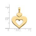 thumbnail image 2 of 14K Yellow Gold Cut-Out Double Heart Pendant Necklace with Chain, 2 of 4