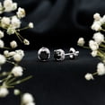 thumbnail image 6 of Rosec Jewels Black Onyx Solitaire Earrings with Diamond - Minimal Stud Earrings (AAA Grade), 925 Sterling Silver, 6 of 9