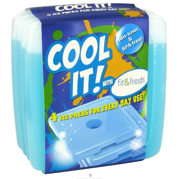 Fit & Fresh Cool Coolers Reusable Ice Packs 4 CT