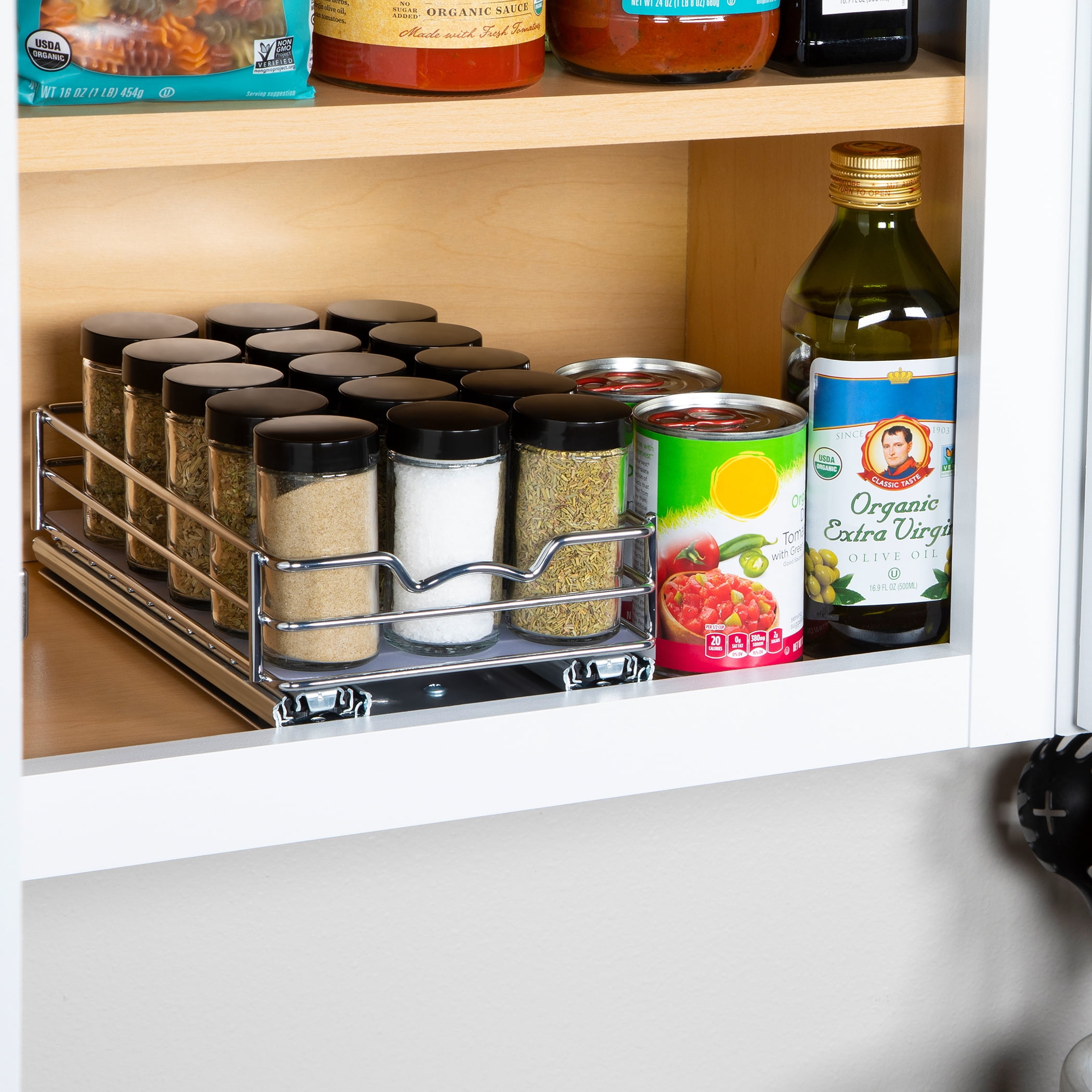 Spice Rack Organizer for Cabinet Metal Pull-Out Rack 6-3/8"