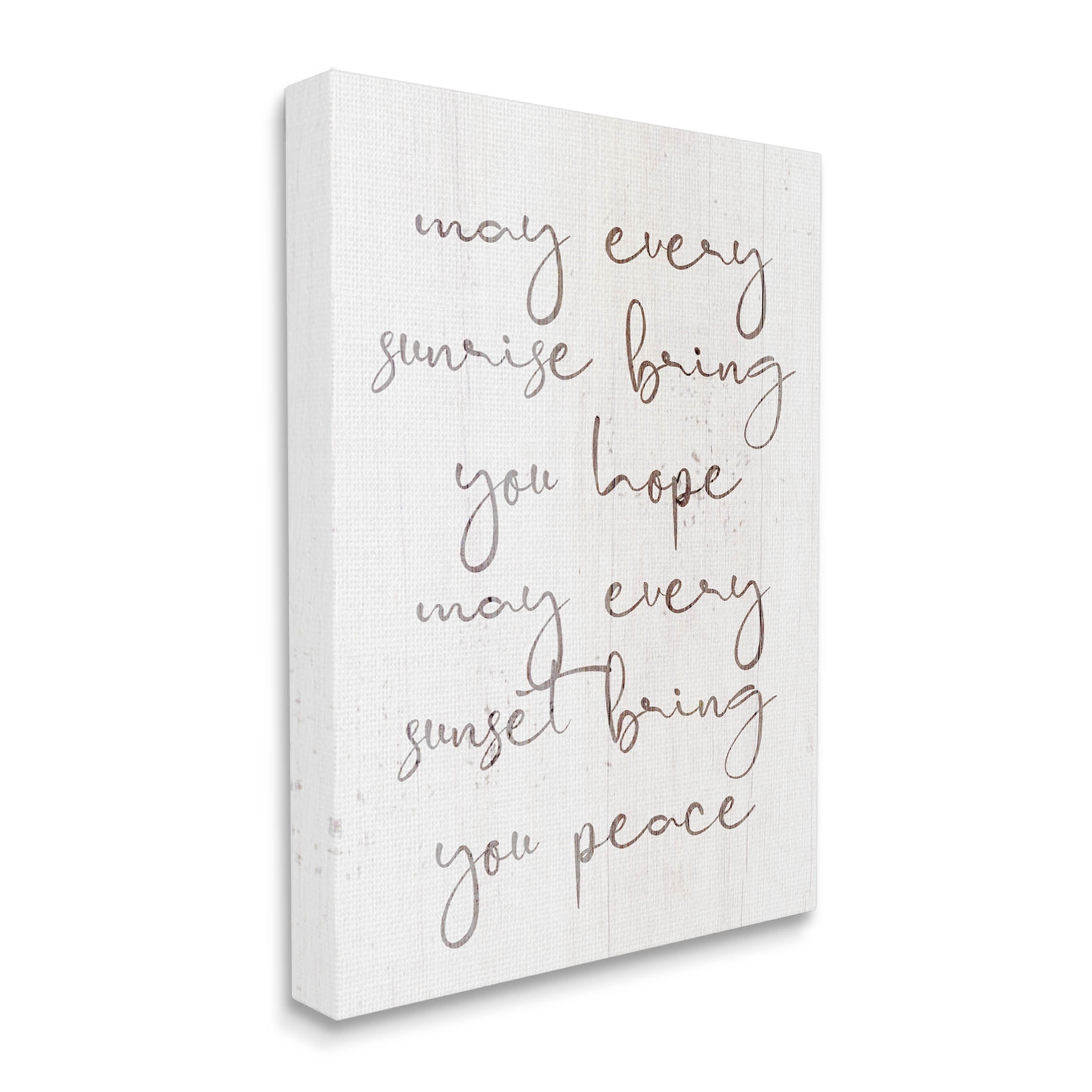 Sunrise Bring You Hope Uplifting Phrase Inspirational Graphic Art Gallery Wrapped Canvas Print Wall Art