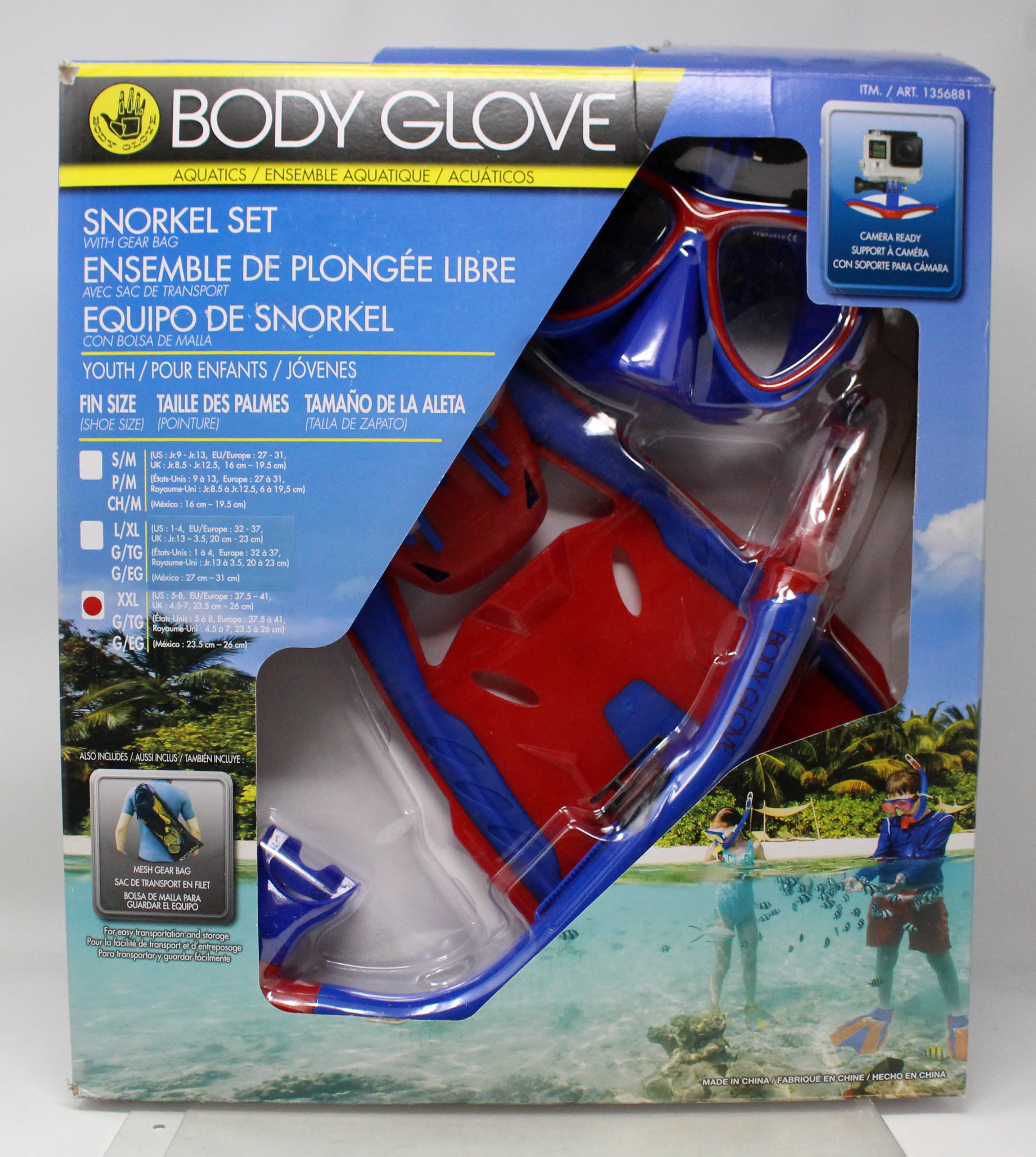 Body Glove Aquatics Snorkel Set With Gear Bag XXL