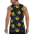 thumbnail image 3 of Easygdp Sunflowers Men's Tank Top, Sleeveless Muscle T Shirts, Breathable, Quick-Dry, Loose for Gym, Running, Fitness - Large, 3 of 9