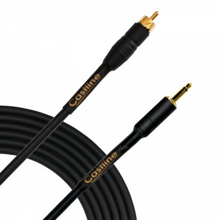 50 Ft Castline Gold RCA to 3.5 mm TS Audio Patch Cable Mogami 2549
