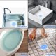 thumbnail image 5 of Tapón de desagüe de ducha multifunción y recogedor de pelo de 3 colores, tapa de desagüe de bañera de silicona y protector de colador para suelo, lavandería, cocina y baño de 4 pulgadas (paquete de 3) Xemadio SNFLD1618, 5 of 6