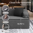 thumbnail image 5 of MF Studio 134" U-Shaped Cloud Couch Modular Sectional Sofa with with Ottoman for Living Room, No Assembly Required, Dark Gray, 5 of 9