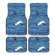 thumbnail image 1 of Fotbe Sharks on White Blue Striped Juego de 4 Tapetes para Auto con Estampado – Alfombrillas de Goma Reforzada, Diseño Antideslizante, Protección para Todo el Año – Vehículos, Autos, Camionetas y SUVs, 1 of 7