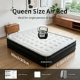 thumbnail image 7 of HHSJZWCY Inflatable Air Mattress Queen with Built-in Pump,18" Raised Portable Air Bed for Camping,Home,Guest, 7 of 7