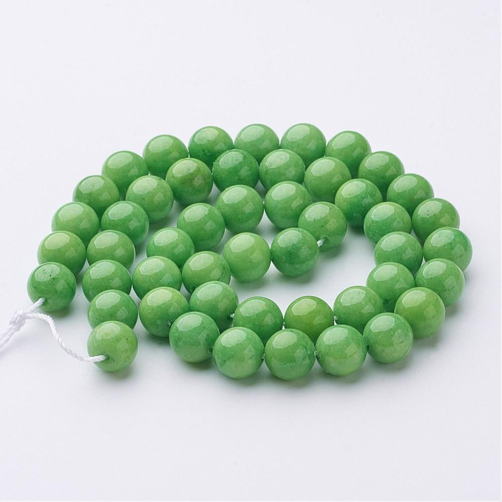 10strands Natural Mashan Jade Round Beads Strands Dyed Light Green 8mm Hole: 1mm about 48pcs/strand 15 inch Mashan Jade