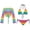 Rainbow, variant on Rainbow Love Heart Print Tie Bathing Suits Sets 3Piece Women's Triangle String Beach Suit with Coverup Tops Halter Triangle Bikini Sets