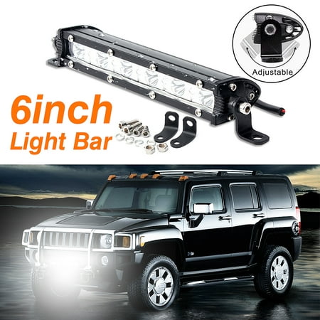 LED Work Light Bar 18W 6inch Car Fog Light 3200lm DRL Driving Light 1800LM Flood Spot Headlight 12V/24V For Offroad Vehicle 4WD 4X4 SUV Waterproof IP67 (Best Rated 4x4 Suv)