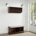 Crosley Brennan 2 Piece Entryway Bench and Shelf Set