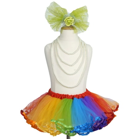 Cargo Girls Skirt - Efavormart 4 Layered Rainbow Girls Ballet Tutu Skirt for Dance Performance Events Wedding Party Banquet Event Dance Skirt