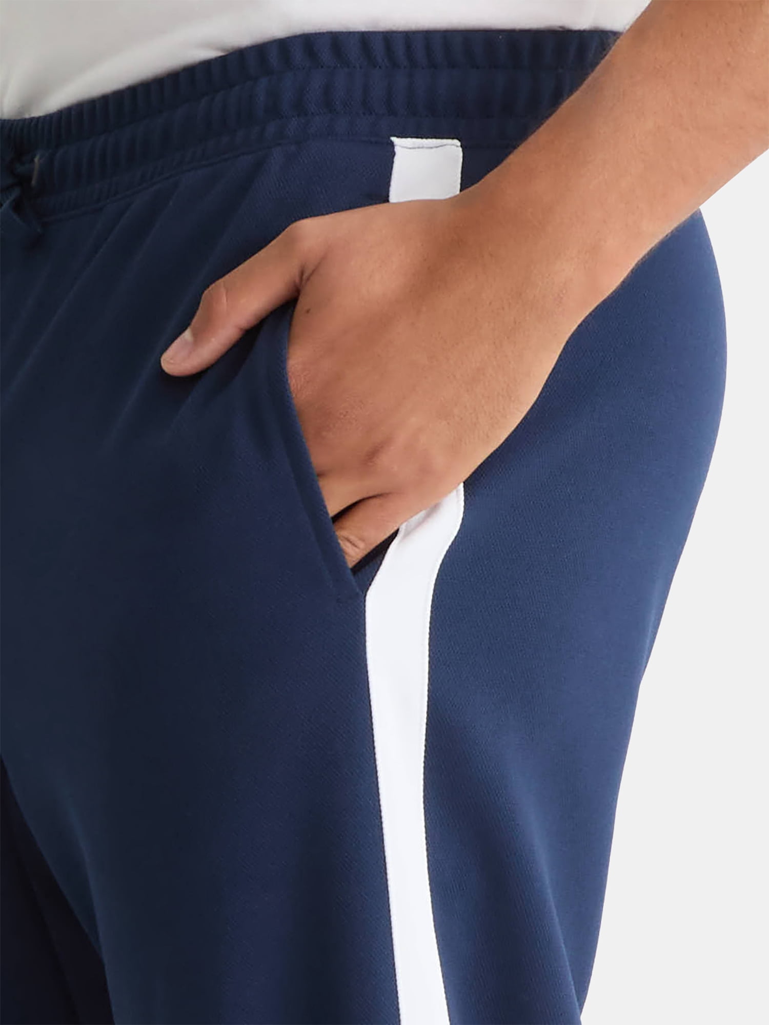 Athletic Works Men's and Big Men's Tricot Track Pants with Side Stripes, Sizes S-3XLT