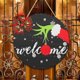 thumbnail image 3 of Navidad madera Feliz Navidad palabras de bienvenida cristal colgante decoración de la pared del hogar, 3 of 9