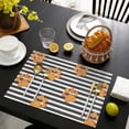 thumbnail image 4 of Paw Print Sonstripes Summer Placemats Table Placemats Set Of 4-Linen Kitchen Washable Placemats Table Mats 12x18 Inch Non-Slip Heat Resistant, 4 of 6