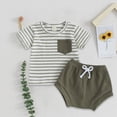 thumbnail image 2 of TOWED22 Baby Boy Summer Outfit Truck Embroidery Tops and Plaid Shorts Set Toddler Boy Spring Summer Clothes Green,12-18 M, 2 of 9