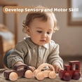 thumbnail image 4 of Coche de madera de juguete Montessori para bebés de 0 a 12 meses con 3 coches, 4 of 9