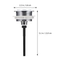 thumbnail image 4 of Miangastore 2pcs Closestool Tank Button Universal Tank Toilet Buttons Single Flush Push Button, 4 of 8
