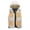 White, variant on Heated Vest For Women 13 Areas Heating Vest Hooded Color Block Full Zip Up Jacket With Pocket Outdoor Warm Clothing Heated For Riding Skiing Fishing White L