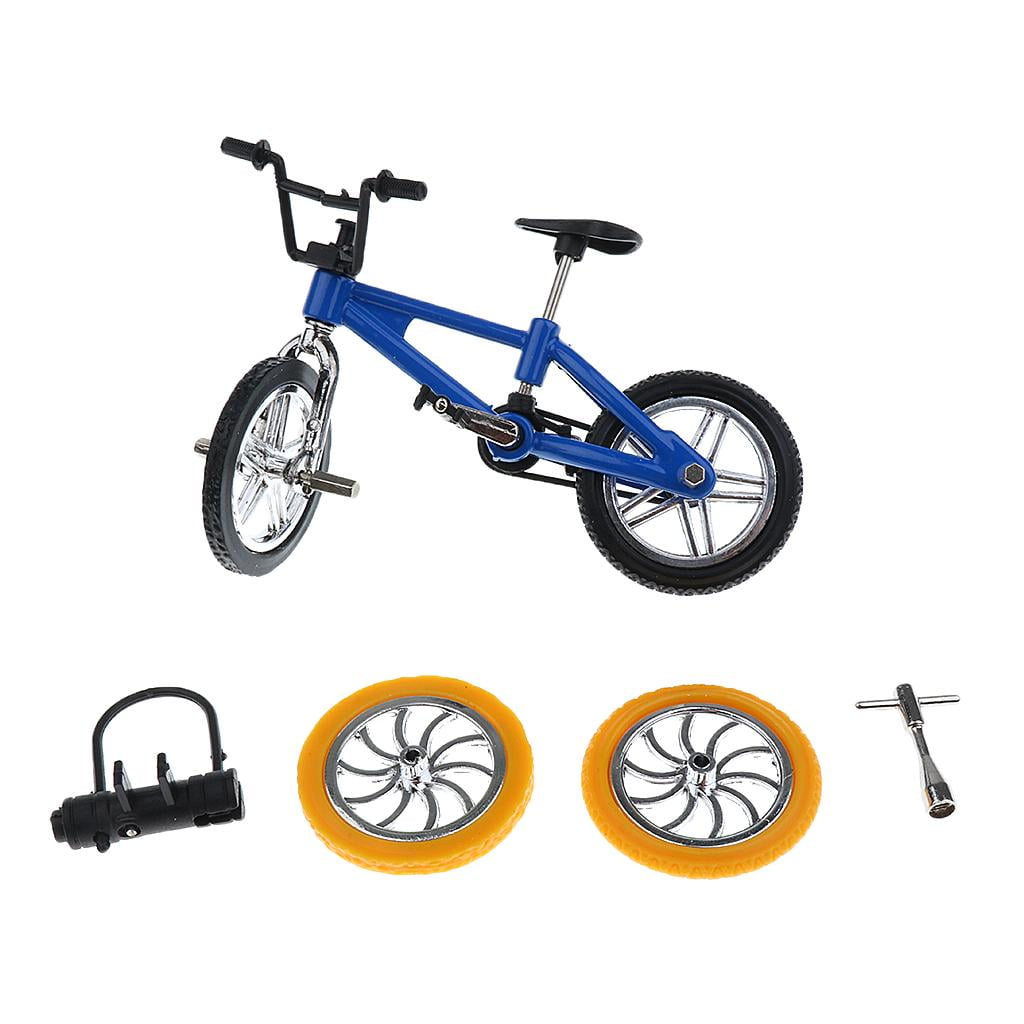 MINI Vélo de Montagne à Doigts Fonctionnel BMX Jouet Bleu