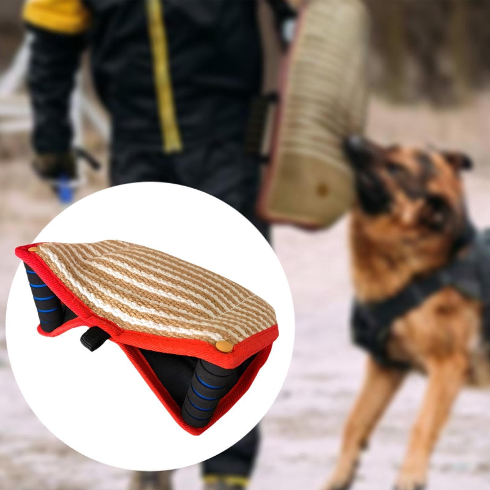 Bvdfgk Dog Bite Pillow Dog Training Biting Sleeves Interactive Toy Sturdy Portable Bite red