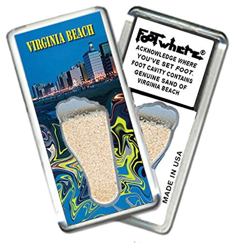 Virginia Beach FootWhere Souvenir Fridge Magnets. (VB200 - Assorted)