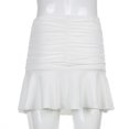 thumbnail image 2 of goowrom Women's Casual A-line Pleated Ruched Ruffle Wave Mini Skirts, 2 of 3