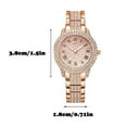thumbnail image 4 of PPgejGEK Women's Rose Gold Rhinestone Watch - Stainless Steel Bracelet Quartz Wristwatch with Crystal Dial, Elegant Fashion Timepiece for Party Holiday Gift, 4 of 5