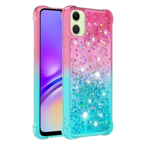 MEIKONST - Carcasa Para Samsung Galaxy A05S, Diseño De Arena Movediza Transparente, De Silicona De Poliuretano Termoplástico Suave, A Prueba De Golpes, Con Purpurina Brillante, Líquido, Para Galaxy
