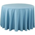 thumbnail image 2 of Fennco Styles Classic Everyday Design Solid Color Tablecloth 90" Round - Aqua Table Cover for Home Décor, Baquets, Family Gathering and Special Occasion, 2 of 2