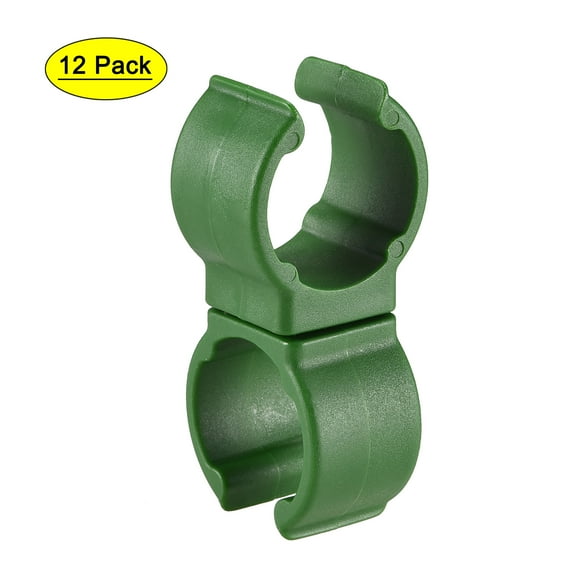 Uxcell PP Plastic Rotatable Gardening Universal Clip for 20mm Dia Plant Stakes 12 Pack