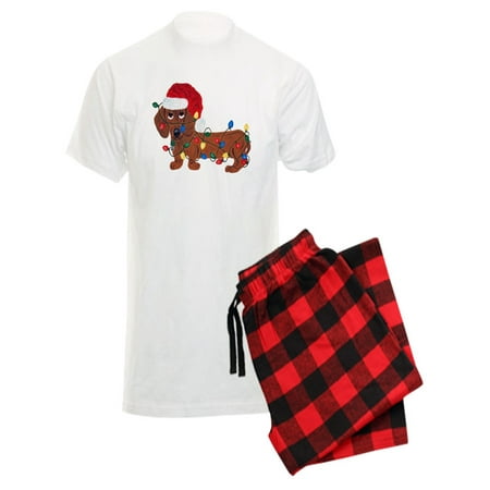 

CafePress - Dachshund (Red) Tangled In Christmas Lights Men s - Men s Light Pajamas