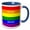 Blue/White, variant on 3drose, Gay Pride, 11oz Two-tone Yellow Mug