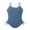 A-B, variant on 9-16T Girls Summer One Piece Swimsuits with Drawstring Adjustable Spaghetti Strap Ribbed Swimwear Bathing Suit, Size 9-16 Years