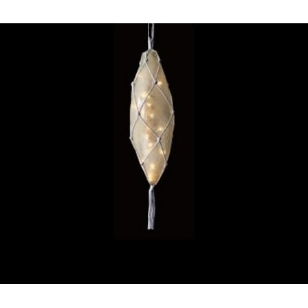 36" Lighted Roped Off-White Finial Drop Outdoor Christmas Decoration - Clear