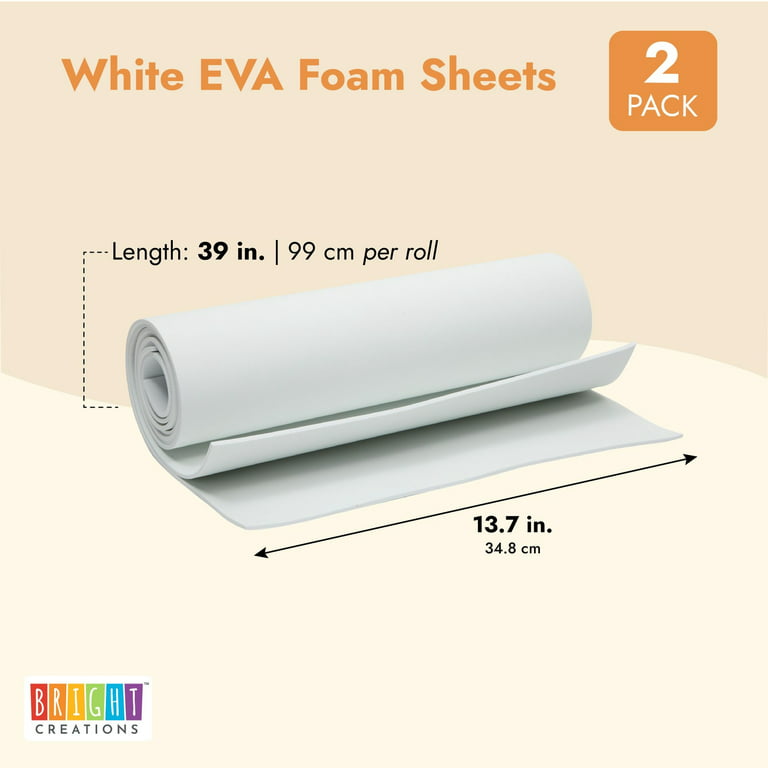 2-Pack Eva Foam Roll 13.7x39-Inch 3mm Thick High-Density Foam Sheets for Arts and Crafts Supplies Cosplay Costumes and Custom Crafted Armor Formable