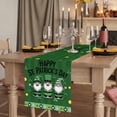 thumbnail image 2 of St Patricks Day Table Runner, Gnomes Green Shamrock Spring Gold Coin Striped Cotton Linen Table Runners 90 Inches Long, Dresser Scarf Runner for Dining/Coffee/Kitchen/Hallway Tables 13''x90'', 2 of 9