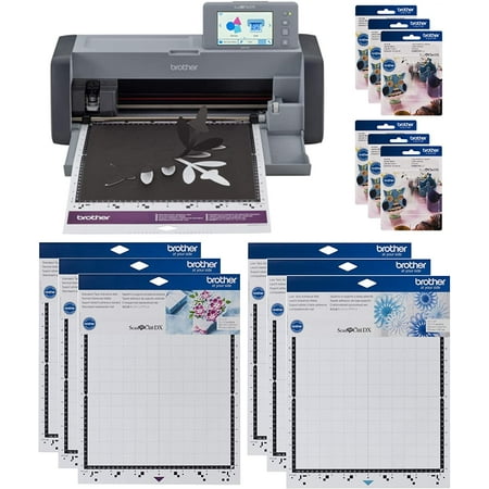 Brother ScanNCut SDX125EGY DIY Cutting Machine with Scanner, 3 Standard Tack and 3 Low Tack Adhesive Mats, and 6 Replacement Blades