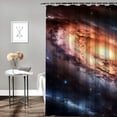 thumbnail image 2 of Shiartex Spiral Galaxy Black Hole Space Art Print Shower Curtain for Bathroom Decoration with Hooks, Washable Polyester Fiber Background Curtain for Showers and Bathtubs 60x72, 2 of 7