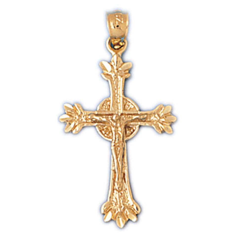 Rhodium-plated 925 Silver Budded Glory Cross Pendant with 18 Necklace Jewels Obsession Silver Cross Necklace Rhodium-plated 925 Silver Budded Glory Cross Pendant with 18 Necklace Jewels Obsession Silver Cross Necklace