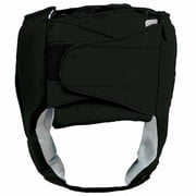 Open Face Leather Headgear - Black